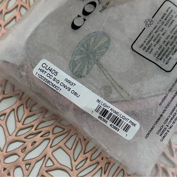 NWT Coach X Observed By Us Heart Coin Case In Signature Canvas - Picture 4 of 15